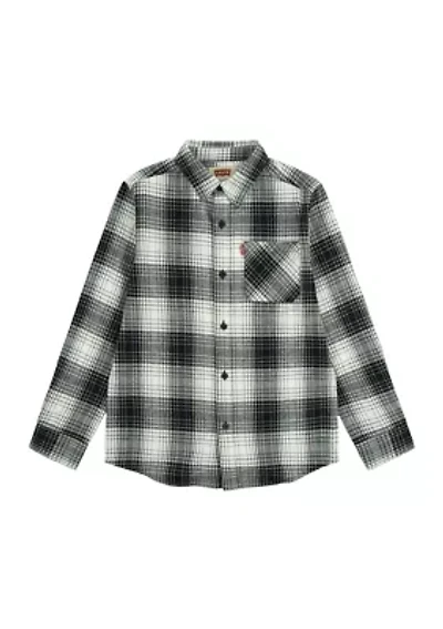 Boys 8-20 Flannel One Pocket Shirt