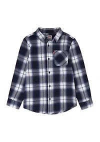 Boys 8-20 Flannel One Pocket Shirt