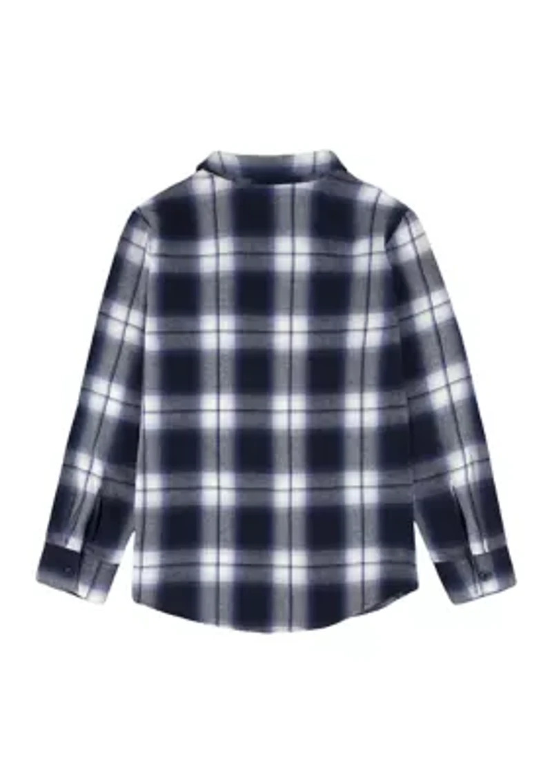 Boys 8-20 Flannel One Pocket Shirt