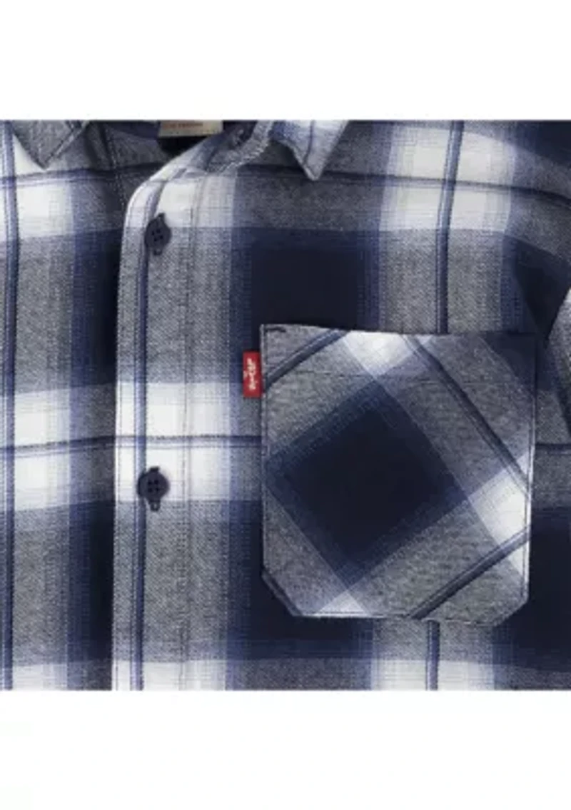 Boys 8-20 Flannel One Pocket Shirt