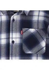 Boys 8-20 Flannel One Pocket Shirt
