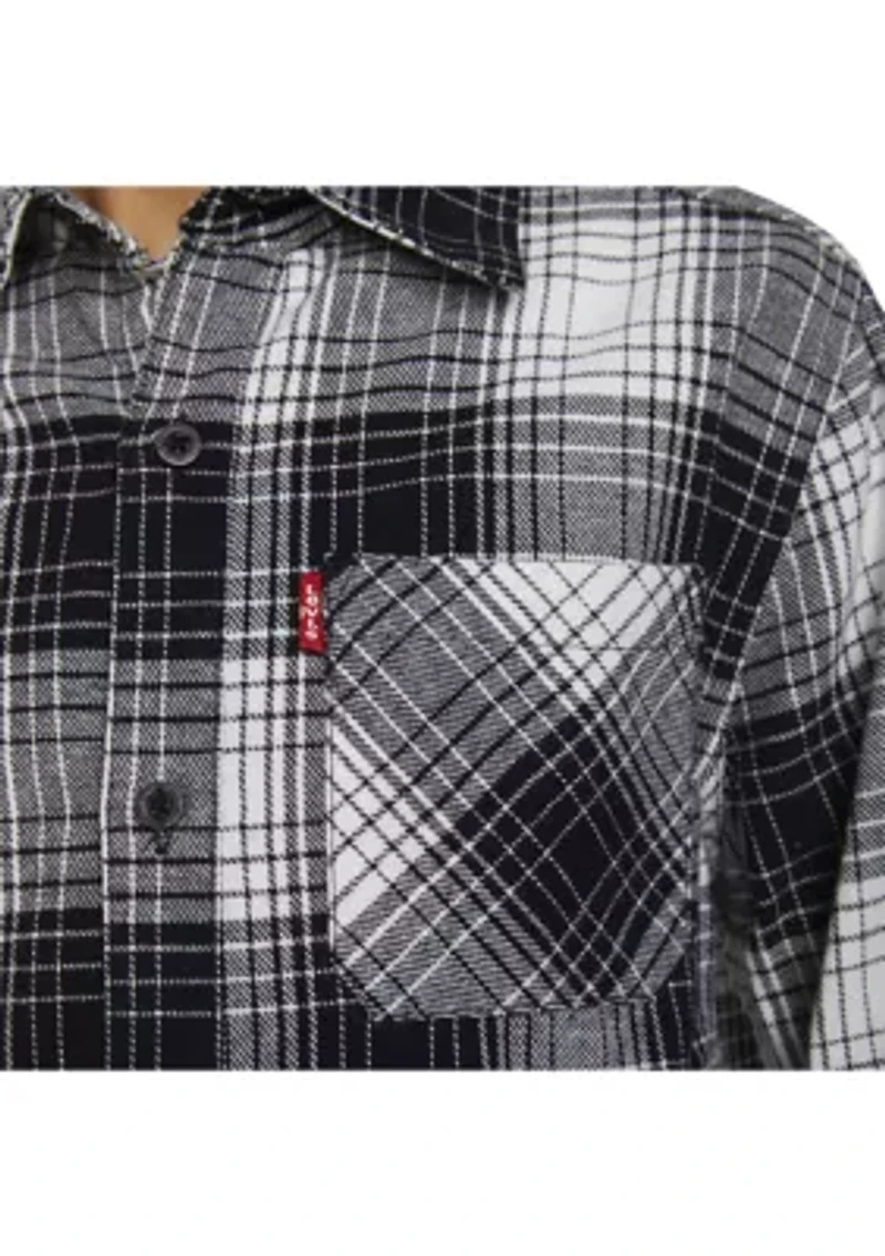 Boys 8-20 Flannel One Pocket Shirt