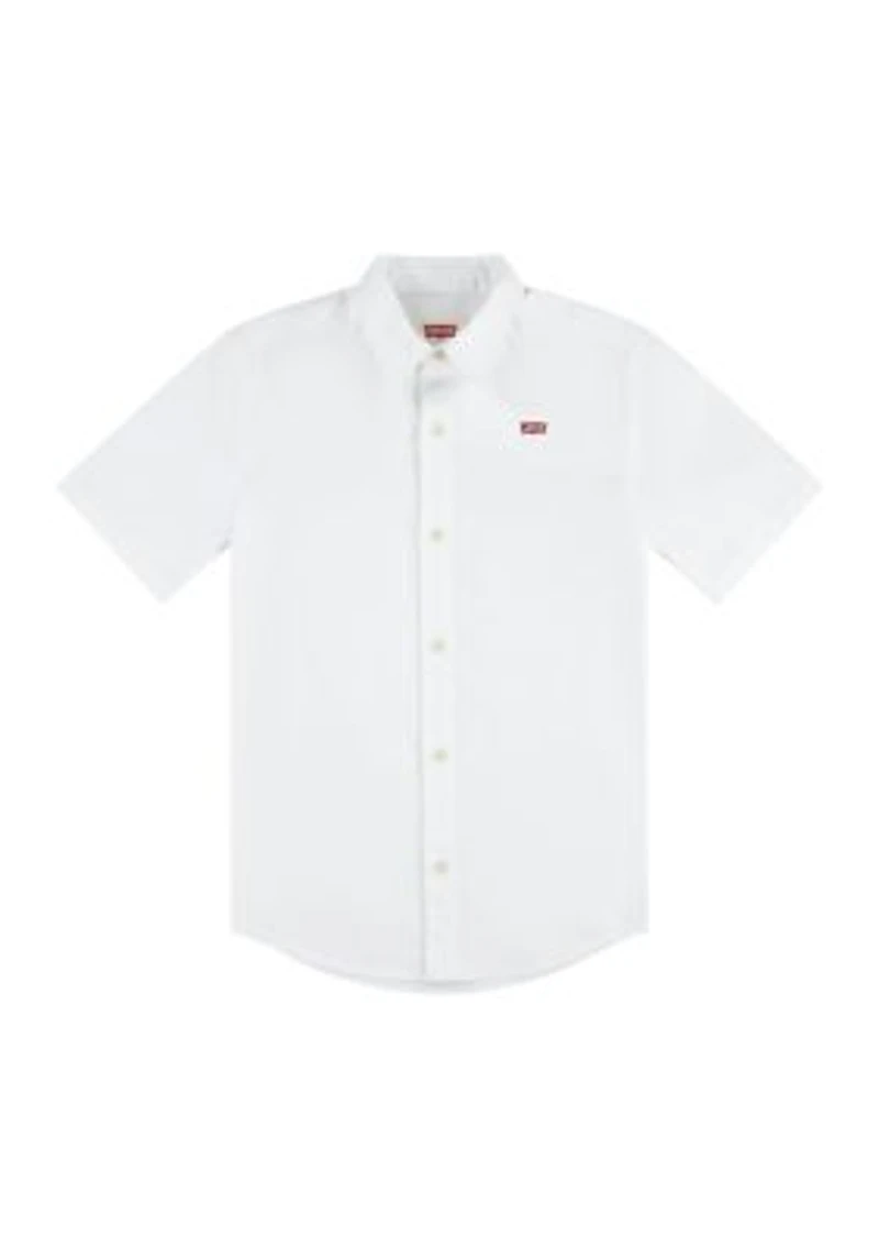 Boys 8-20 Solid Woven Shirt