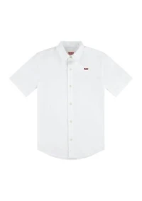 Boys 8-20 Solid Woven Shirt