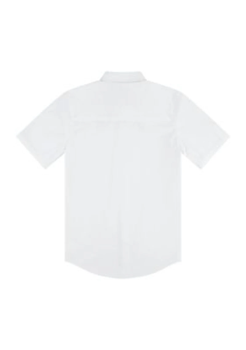 Boys 8-20 Solid Woven Shirt