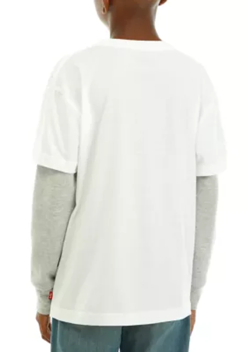 Boys 8-20 Long Sleeve 2Fer Graphic T-Shirt