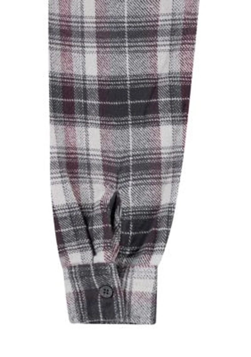 Boys 8-20 Hooded Flannel Shirt