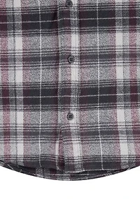 Boys 8-20 Hooded Flannel Shirt