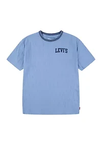 Boys 8-20 Branded Short Sleeve Jacquard T-Shirt