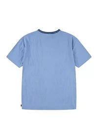 Boys 8-20 Branded Short Sleeve Jacquard T-Shirt