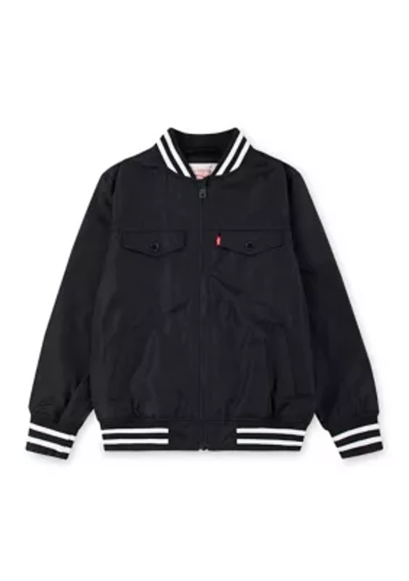 Boys 8-20 Short Sleeve Lined Bomber Jacket