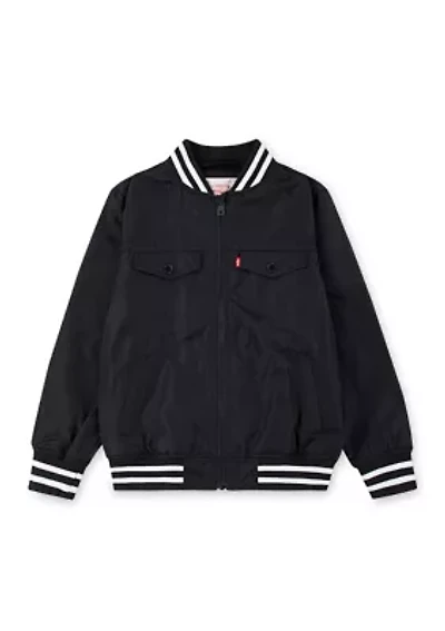 Boys 8-20 Short Sleeve Lined Bomber Jacket