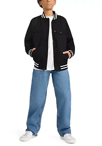 Boys 8-20 Short Sleeve Lined Bomber Jacket
