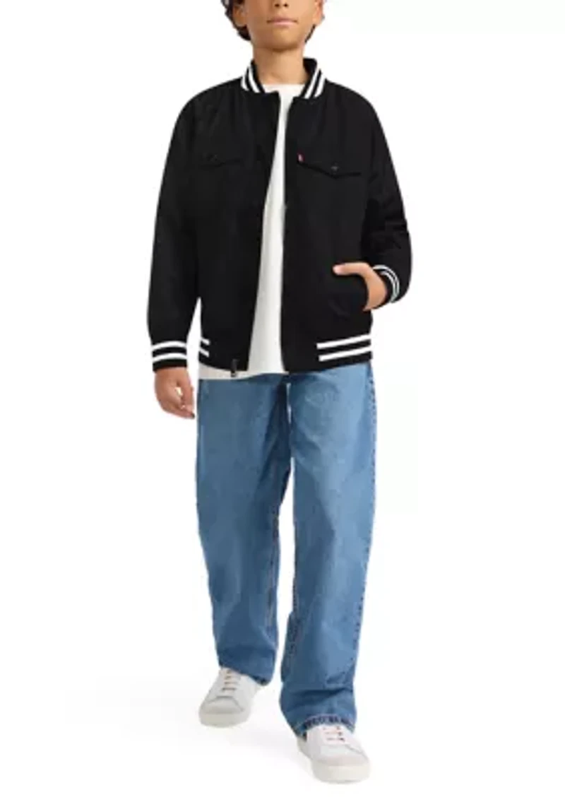 Boys 8-20 Short Sleeve Lined Bomber Jacket