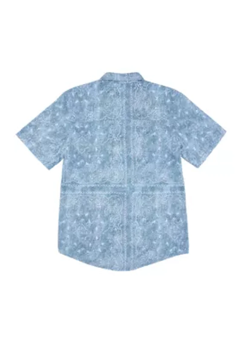 Boys 8-20 Jacquard  Woven Shirt