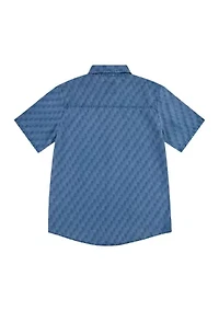 Boys 8-20 Printed Cotton Shirt