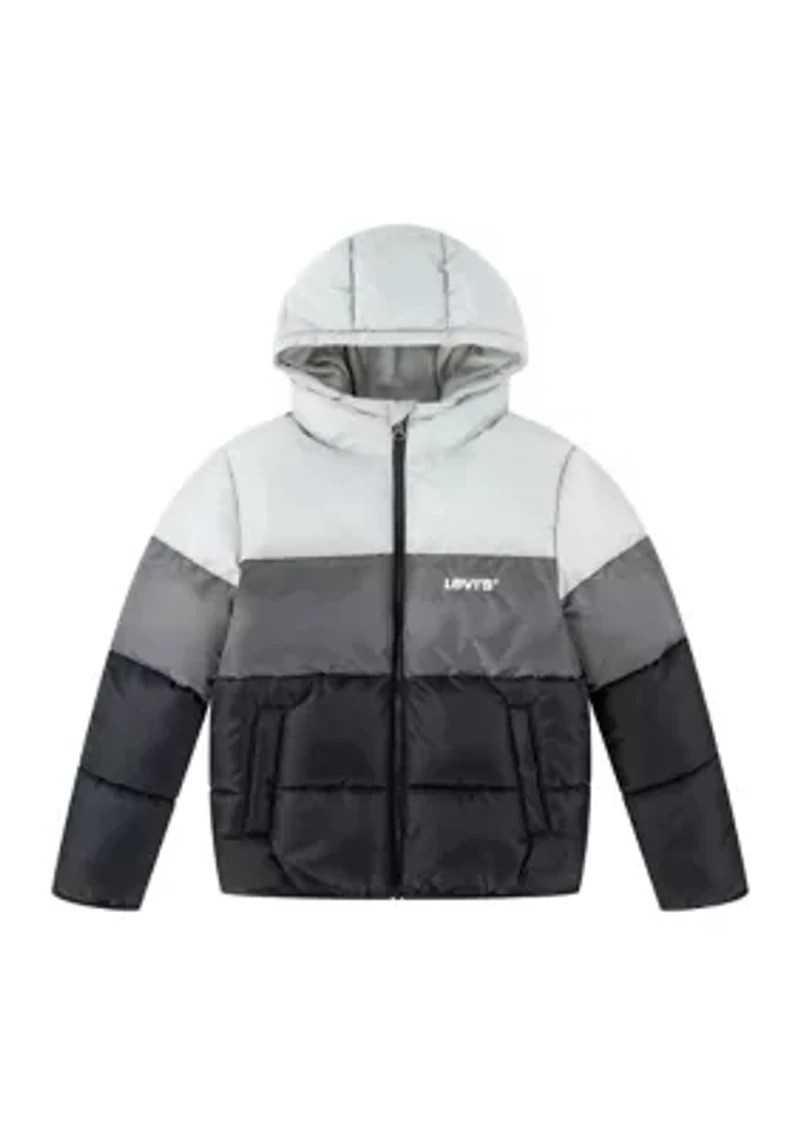 Boys 8-20 Color Blocked Puffer Coat