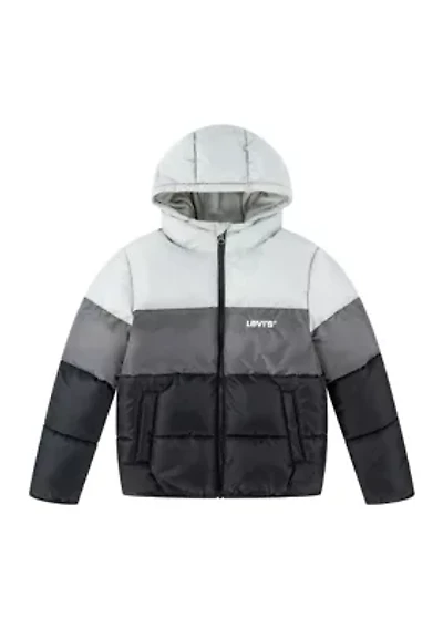 Boys 8-20 Color Blocked Puffer Coat