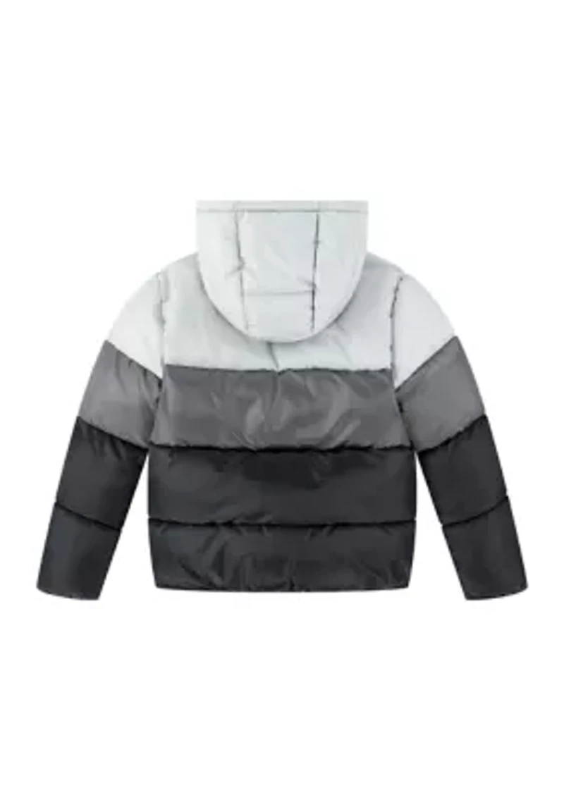 Boys 8-20 Color Blocked Puffer Coat
