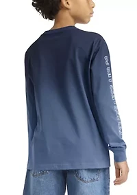 Boys 8-20 Ombré Metallic Logo Batwing T-Shirt