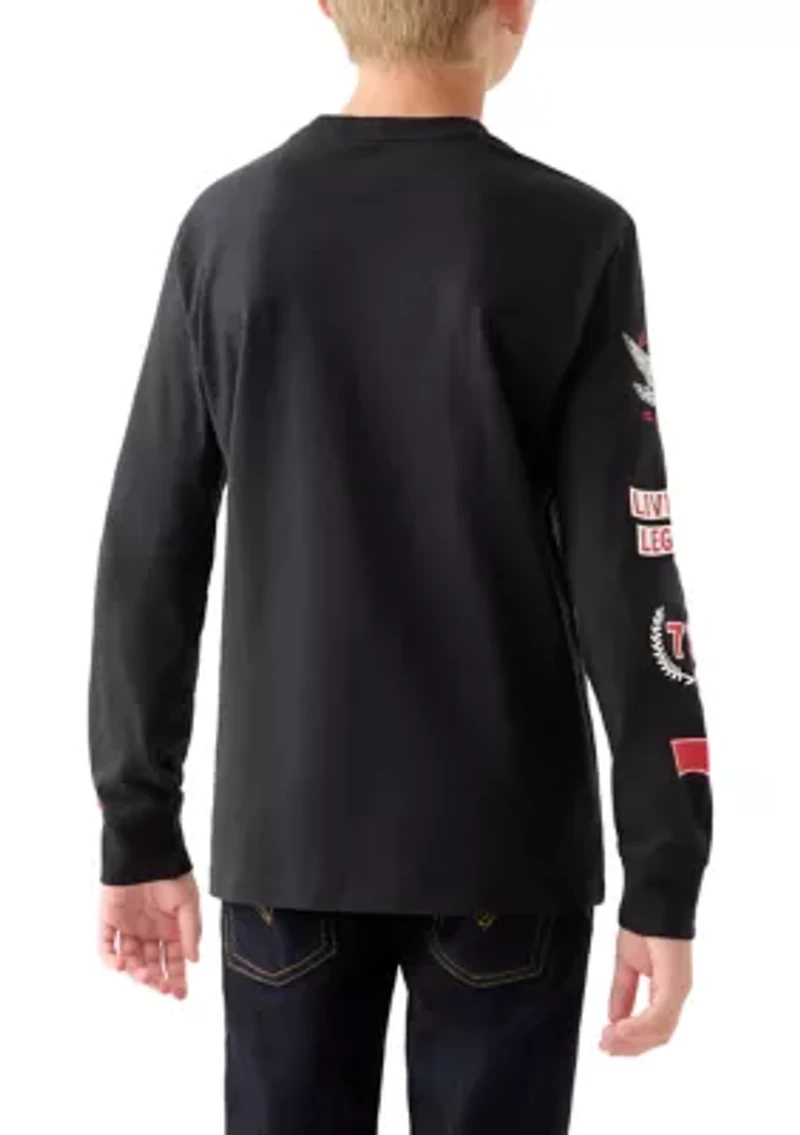 Boys 8-20 Racing Stripe Long Sleeve T-Shirt