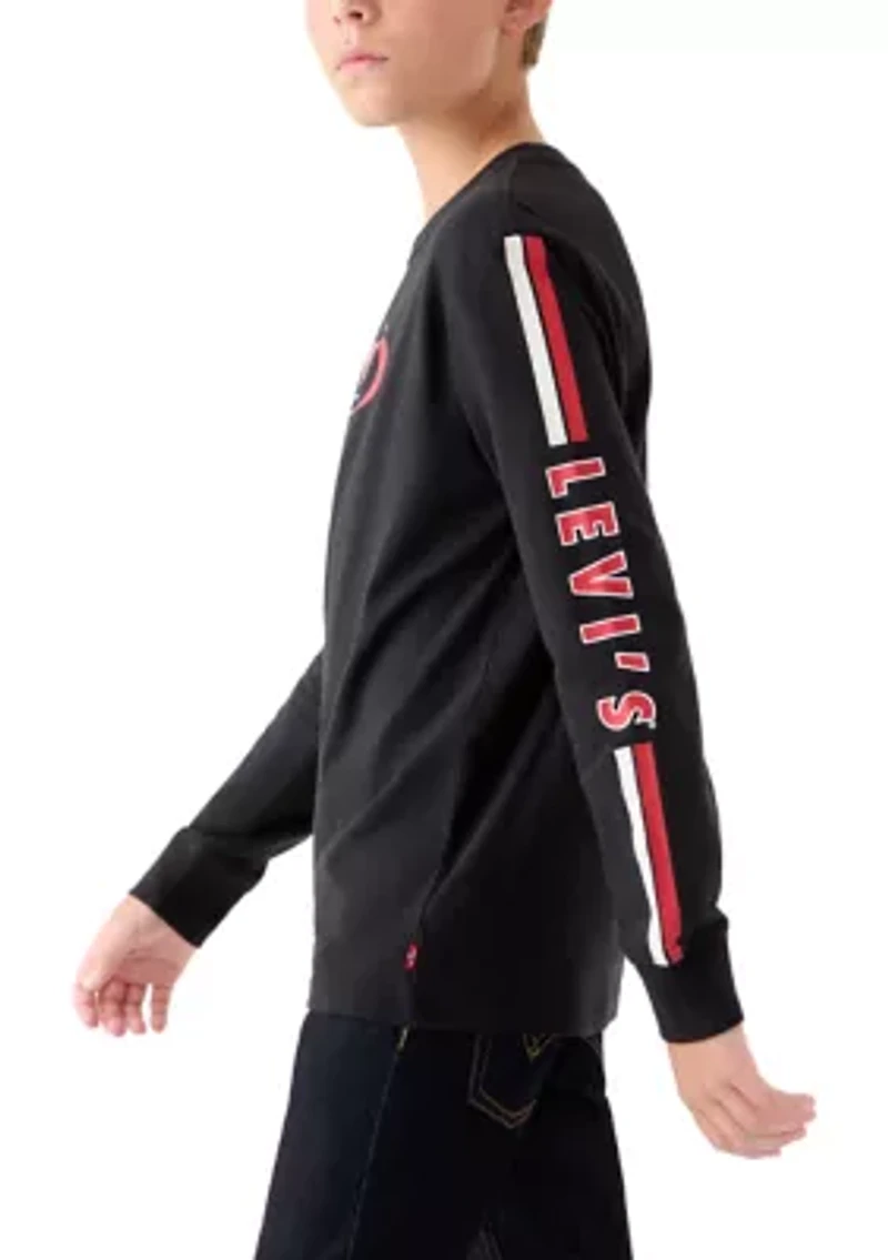 Boys 8-20 Racing Stripe Long Sleeve T-Shirt