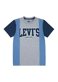 Boys 8-20 Tri Color Blocked Short Sleeve T-Shirt