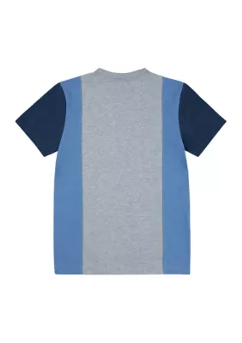 Boys 8-20 Tri Color Blocked Short Sleeve T-Shirt