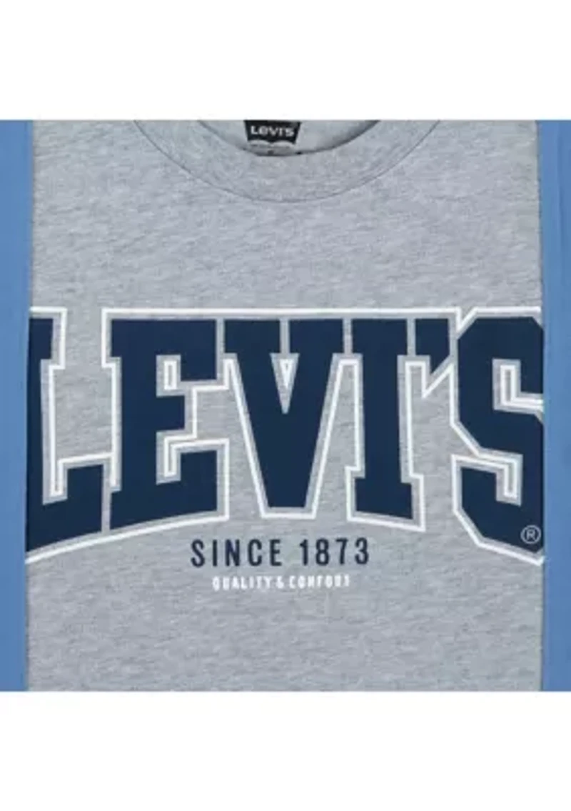 Boys 8-20 Tri Color Blocked Short Sleeve T-Shirt