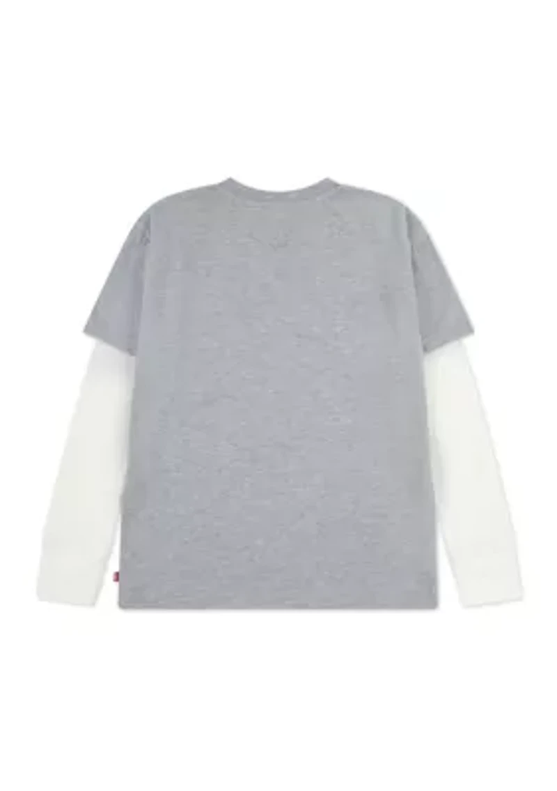 Boys 8-20 Smiley Racing Twofer Long Sleeve T-Shirt