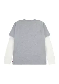 Boys 8-20 Smiley Racing Twofer Long Sleeve T-Shirt