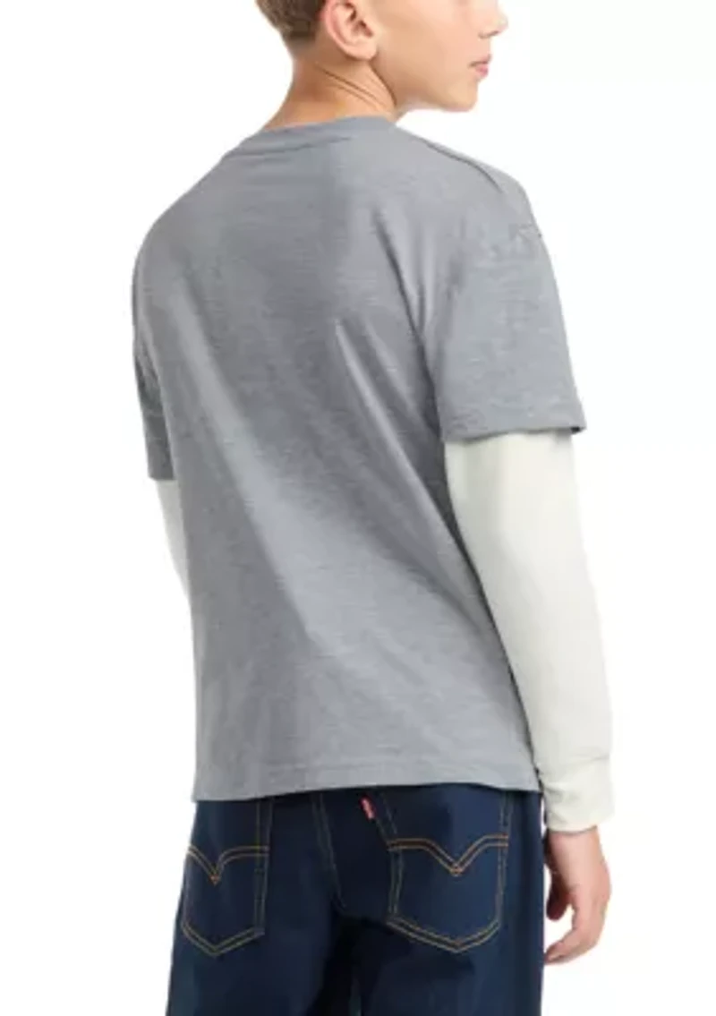 Boys 8-20 Smiley Racing Twofer Long Sleeve T-Shirt