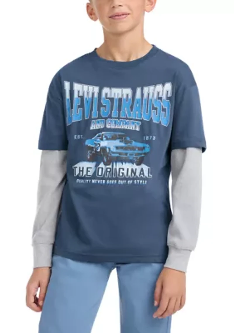 Boys 8-20 Muscle Car 2Fer Graphic T-Shirt