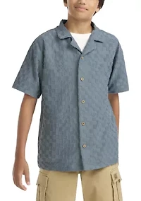 Boys 8-20 Knit Camp Shirt