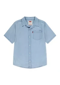 Boys 8-20 Short Sleeve Pocket Woven Shirt