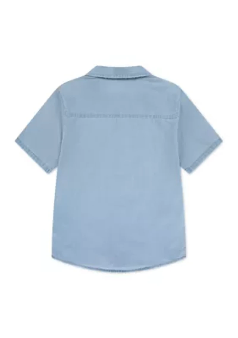 Boys 8-20 Short Sleeve Pocket Woven Shirt