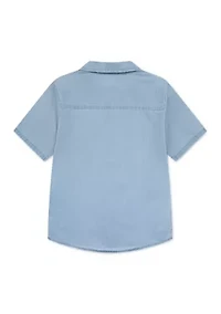Boys 8-20 Short Sleeve Pocket Woven Shirt