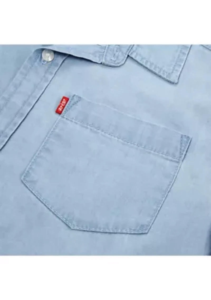 Boys 8-20 Short Sleeve Pocket Woven Shirt