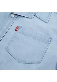 Boys 8-20 Short Sleeve Pocket Woven Shirt