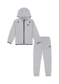 Boys 4-7 Unstoppable Knit Full Zip Hoodie and Joggers Set