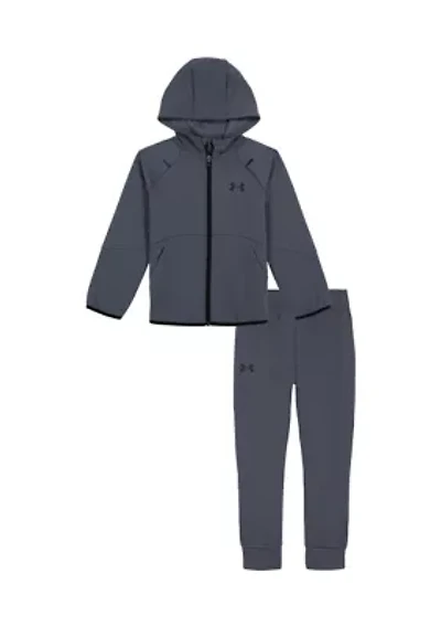 Boys 4-7 Unstoppable Knit Full Zip Hoodie and Joggers Set