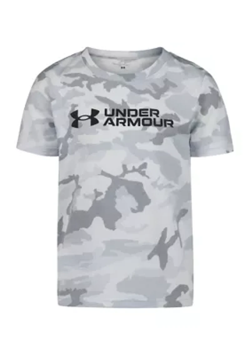 Boys 4-7 Allover Print Tech Short Sleeve Graphic T-Shirt