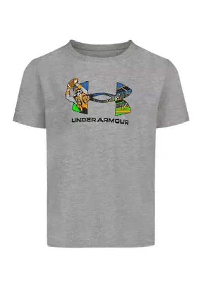 Little Kids 4-7 Short Sleeve Football Graphic T-Shirt