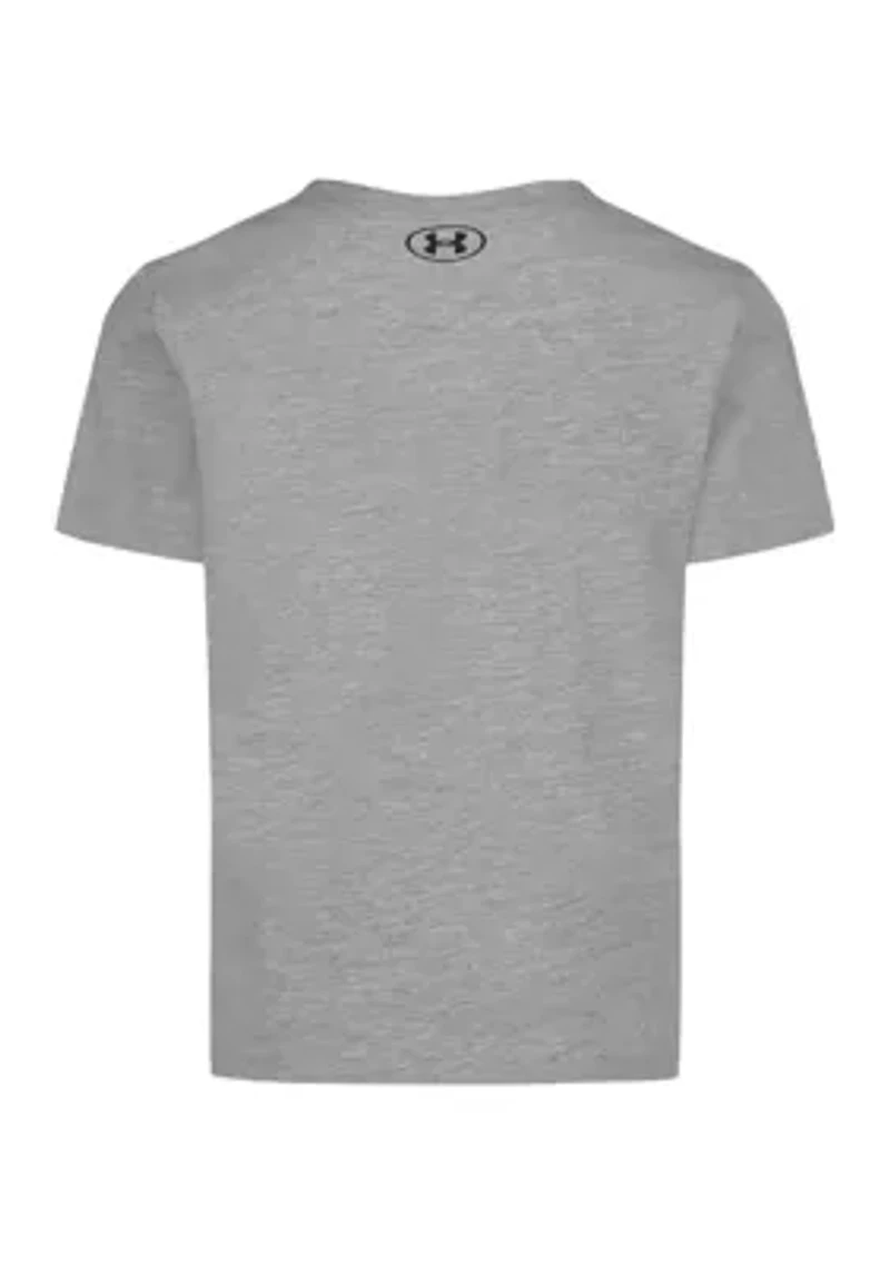 Little Kids 4-7 Short Sleeve Football Graphic T-Shirt