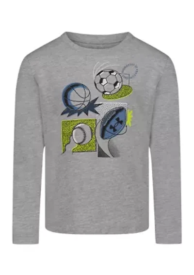 Boys 4-7 Long Sleeve Multi Sport Graphic T-Shirt