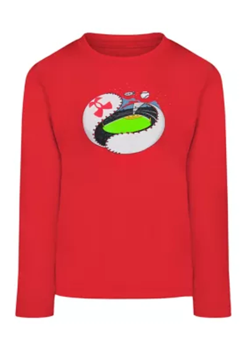 Boys 4-7 Long Sleeve Baseball Graphic T-Shirt