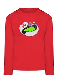 Boys 4-7 Long Sleeve Baseball Graphic T-Shirt