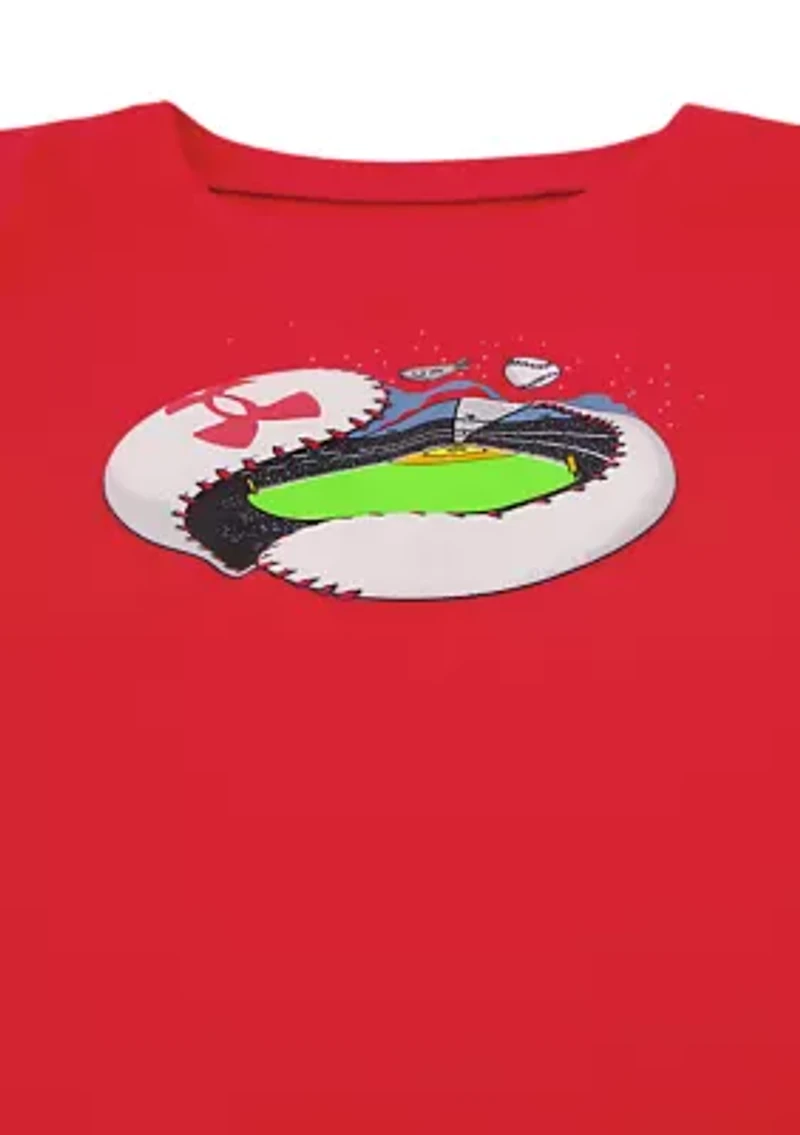 Boys 4-7 Long Sleeve Baseball Graphic T-Shirt