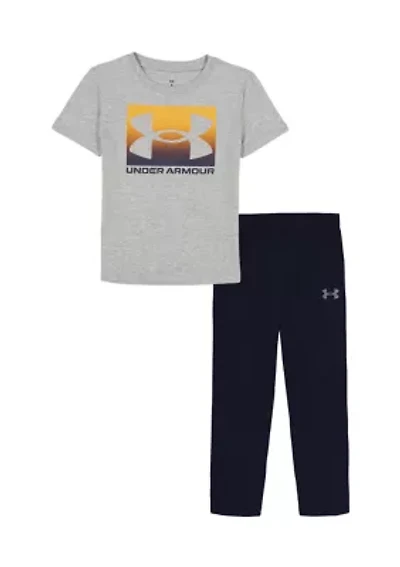 Boys 4-7 UA Tech Short Sleeve Jogger Set