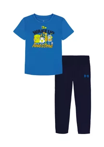 Boys 4-7 UA Tech Short Sleeve Jogger Set
